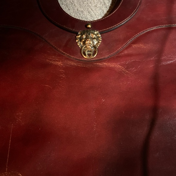 Vintage Etienne Aigner Red Authentic Leather Handbag - Picture 5 of 5